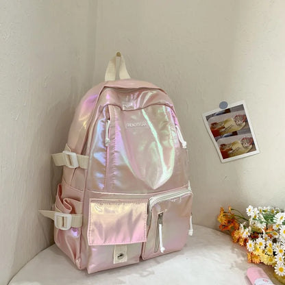 eybag Nylon Women Backpack Girls Teenage Student School Bag Korean Version Middle School Student Travel Laptop Backpack