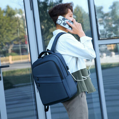 eybag New Style Daily Male Men Bags Backpack School Big Space Popular Large Students Fashionable Pockets Multi-Zipper Working