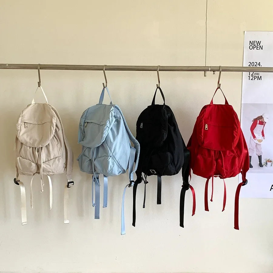 eybag Preppy Style Pleated Women Backpack Korean Niche DesignTravel Women Backpacks Y2k Girls School Bag Causal Women‘s Backpack