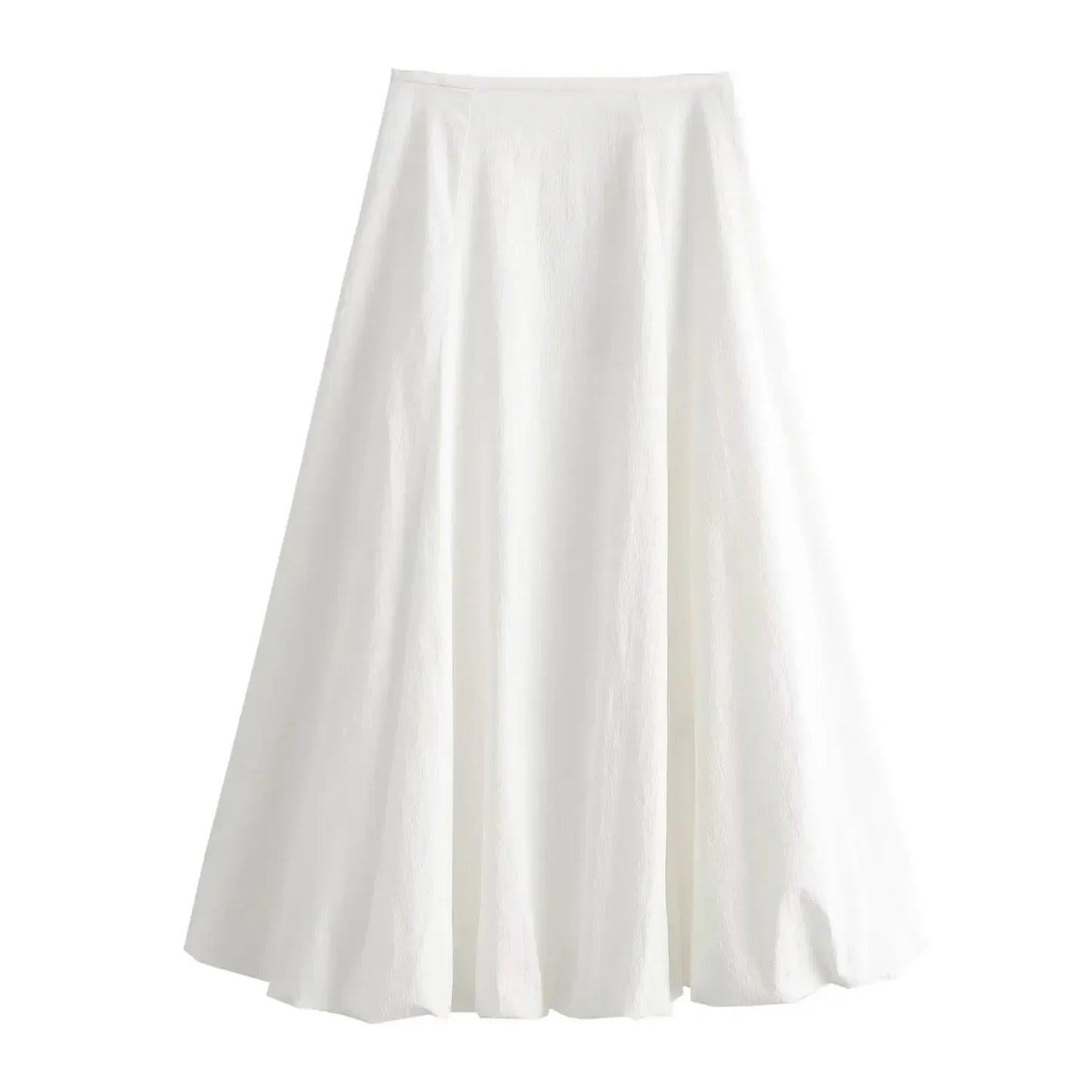 eybag Women Sexy White Skirts 2 Pcs Sets Chic Pleated Lace Up Sling Short Tops A-line Long Skirt Suit 2024 Summer High Street Outfit