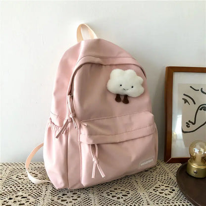 eybag Schoolbag Female Student Korean Version Female Junior High School College Solid Color Backpack Versatile High-value Backpack