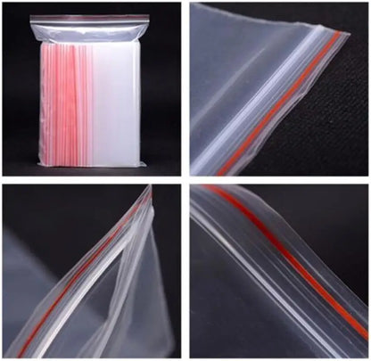 eybag Thicken Zipper Sealed Bags Clear Plastic Storage Bag for Small Jewelry Food Packing Reclosable Zippers Sealing Pouch