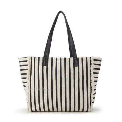 eybag Fashion Brand New Trend Striped Tote Shoulder Bag For Women Large Capacity Leisure Crossbody Bags Female Korean Street Backpack