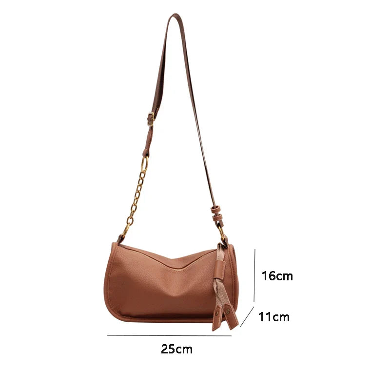 Lkblock Fashion Chain Messenger Bag For Women High Quality Design Chic Wide Straps All-Match Female Shoulder Bags