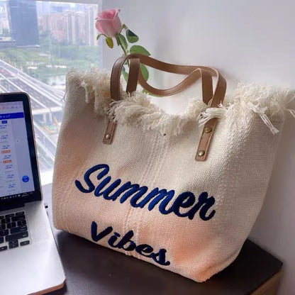 eybag Canvas Women Handbags Large Tote Beach Bag Shopping Bags Underarm Shoulder Bag For Female Casual Canvas Beach Bags