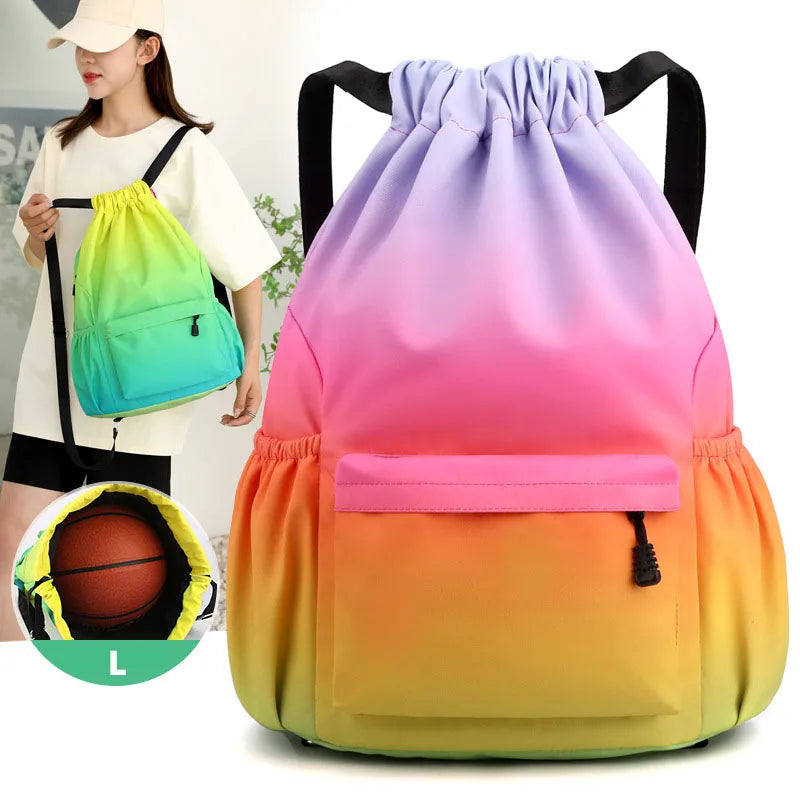 eybag Fitness Swimming Bag Outdoor Sports Storage Bag of Women Gym Bag Large Capacity Waterproof Drawstring Backpack Travel Bag