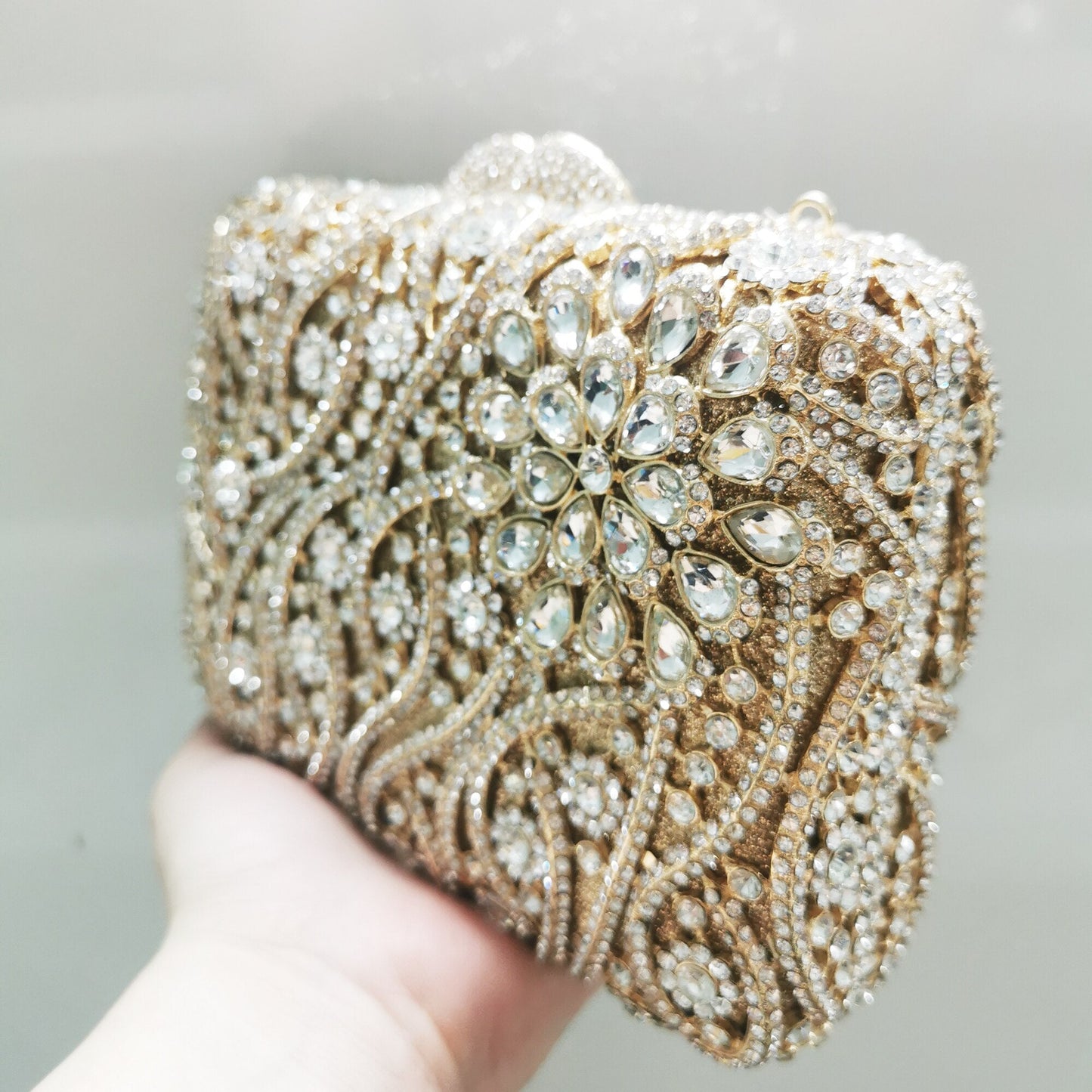 eybag White Rhinestone Wedding Bag Evening Crystal Clutches Luxury Women Diamond Bridal/Bridesmaid Purses For Ladies Shoulder Handbags