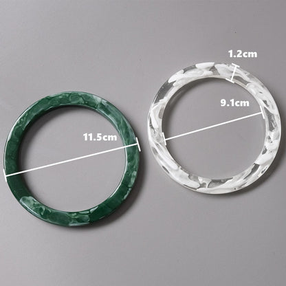 eybag Woman Bag Accessory White Green Acrylic Resin Bag Parts Luxury Handcrafted Wristband Women Replacement Bag Handle Circlet