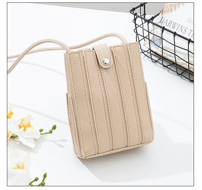 eybag Fashion Women Phone Bag PU Leather Wallet Ladies Bucket Shoulder Messenger Bag Small Design Female Clutches Purse