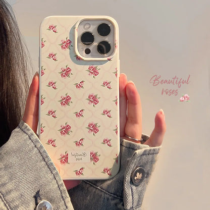 eybag INS Beautiful Flowers Phone Case For iPhone 15 14 13 12 11 Pro Max XS X XR 7 8 Plus SE2022 Soft Silicone Bumper Protective Cover