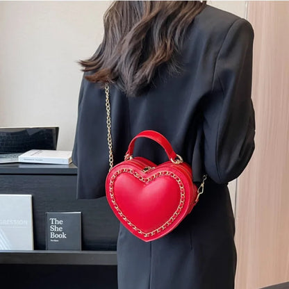 eybag Chic Sweet Heart Crossbody Bags For Women Leather Handbags JK Lolita Bag Solid Kawaii Shoulder Bag Uniform PU Bolso Mujer 2024