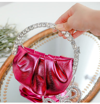 eybag Wedding Party Butterfly Designer Sequin Evening Clutch Bag Women Luxury Metal Handle Handbag Crystal Shiny Rhinestone Purse