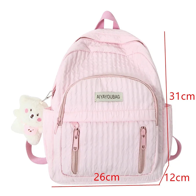 eybag Fresh School Bags For Teenage Girls Cute Sweet Backpacks Japan And Korea Small Book Bags Fashion Pink Nylon Satchels