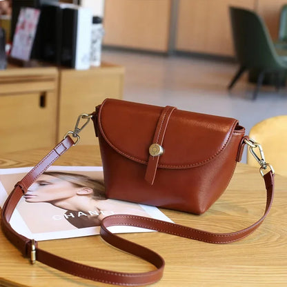 eybag Fashion Genuine Leather Women Crossbody Bag Small Shoulder Handbag Female Mobile Phone Purse Bags Solid Messenger Bag for Women