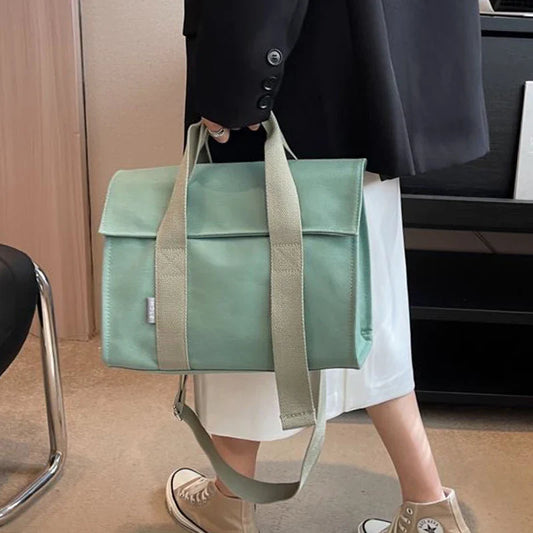 eybag Big Capacity Women Handbags Canvas Crossbody Shoulder Bags Fashion Tote Female Messenger Bag Green/Black/White Color School Bags