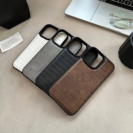 eybag New Crocodile Leather Pattern Phone Case for IPhone 15 14 13 12 11 Pro Max Cases for Iphone 14 15 Plus Vintage Shockproof Cover