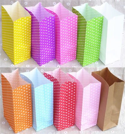 eybag New paper bag mini Stand up Colorful Polka Dot  Bags 18x9x6cm Favor  Open Top Gift Packing paper Treat gift Bag wholesale