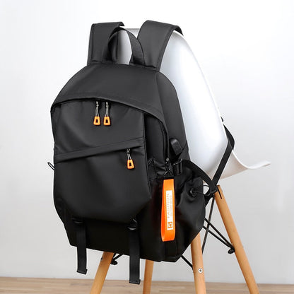 eybag Men's Waterproof Backpack Simple Solid Urban Man USB Backpacks for Men Lightweight Commuter Laptop Backpack Trend School Bag