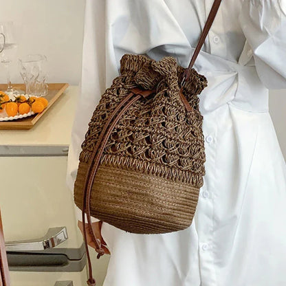 eybag New Hot Selling 2024 Fashion Women's Bag High Quality Bohemian Style Hollow Weaving Crossbody Bag Unique Design Commuter Bag