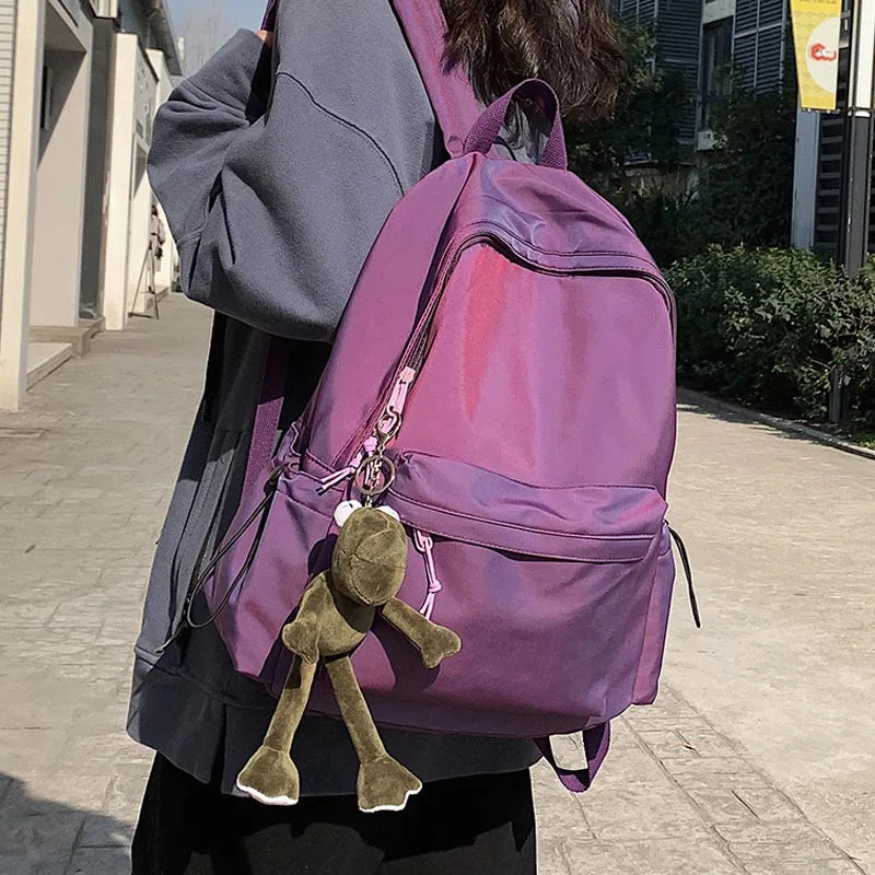 eybag Women's Backpack Female Fashion New Backpack Unisex Large Capacity Laptop Backpack Nylon Lady Schoolbag Cute Student Bag