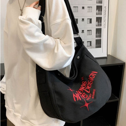 eybag Denim Women Shoulder Bag Large Capacity Letters Designer Ladies Hand Bag Messenger Big Jeans Female Canvas Casual Crossbody Bags