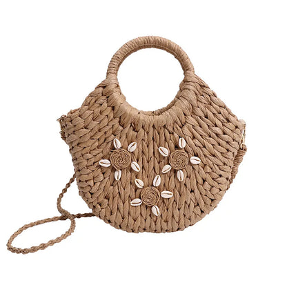 eybag Casual Handmade Rattan Handbags Female Crossbody Bags For Women Straw Bag Bohemia Beach Bags Totes Purses Women's Bag Sac