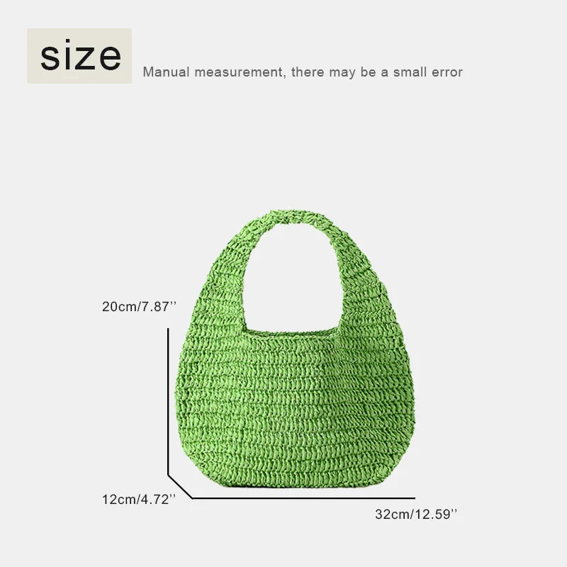 eybag Bohemian Straw Bags Women Luxury Designer Handbag Purses 2024 New In Papyrus Braided Hollow Out With Inner Pocket Small Shoulder