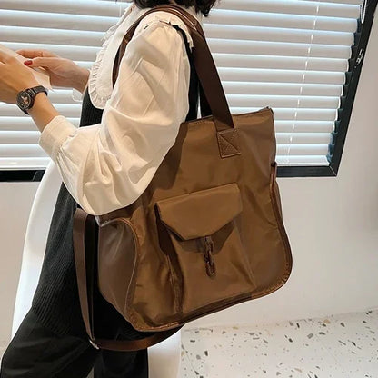 eybag Women Large-capacity Messenger Bag Waterproof Nylon Cloth Leisure Students Commuting Oxford Cloth Shoulder Bag