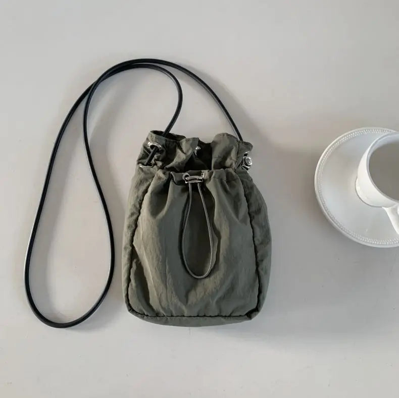 eybag Mini Nylon Crossbody Bags for Women Soft Quilting Shoulder Bag Casual Drawstring Bag Small Phone Flap Coins Lipstick Purses 2024