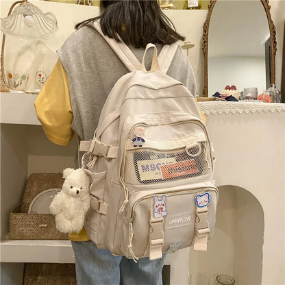 eybag Korean Ins Good-looking Junior High School Student Schoolbag Large-Capacity Backpack College Students' Backpack