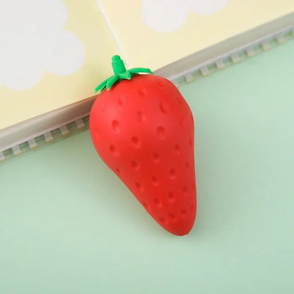 eybag 1Pcs Lovely Fruit Pencil Eraser Catoon Strawberry Mango Carrot Rubber Erasers Student Stationery School Office Supplies Gifts