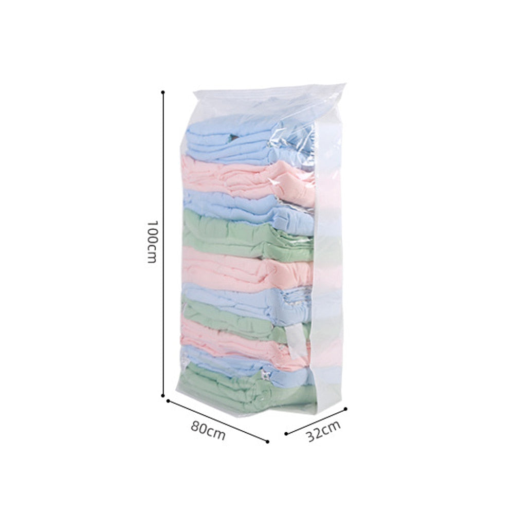 eybag High Capacity Vacuum Bag Package Compressed Organizer for Quilts Clothes Transparent Space Saving Seal Bags Foldable Storage Bag