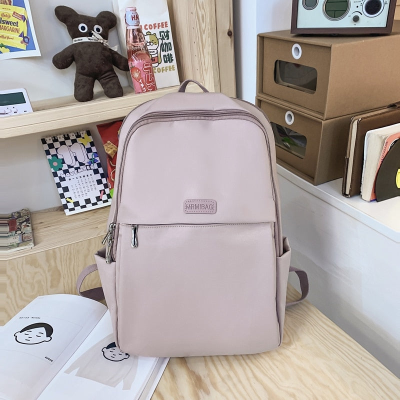 eybag New Solid Color Women Laptop Backpack Female Multi-pocket Travel Bag Schoolbag for Teenage Girl Boy Book Knapsack Mochila