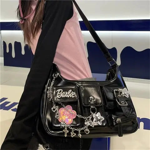 Sweet Y2K Crossbody Lolita Hippie Bag Girl Chain Popular Bag Y2K Retro Shoulder Cute Bags Korean Satchel Aesthetic Kawaii Purse