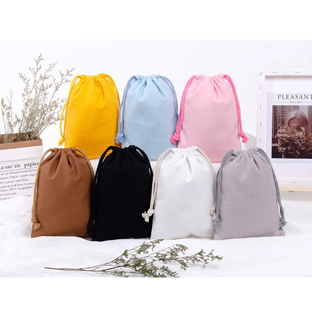 eybag Drawstring bag Cotton Storage organizer Tote Portable Handbags Grocery Shopping Shoulder bags Canvas foldable Travel Storage Bag