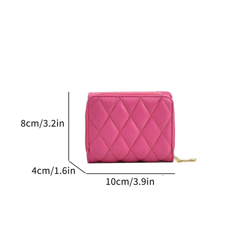 eybag New Fashion Cute Ladies Three Fold Small Wallets Leisure Travel Coin Purses Women PU Leather Multi Card Wallet