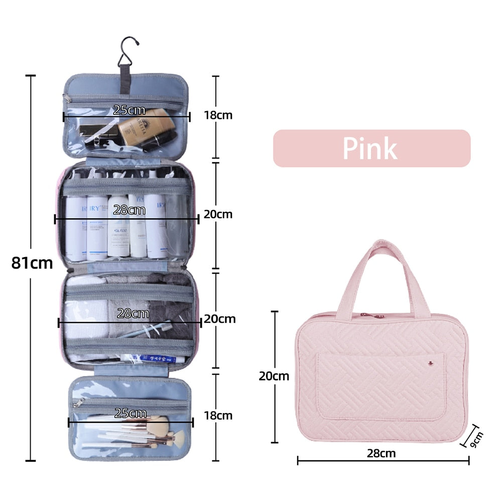 eybag Portable Travel Storage Bag for Women Cosmetic Toiletry Underwear Organizer Bag Waterproof Large Makeup Suitcase Make Up Bags