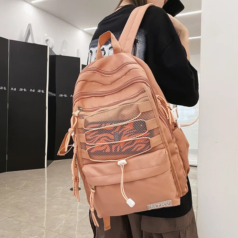 eybag Fashion Backpack Women High-Capacity Nylon School Bag Kawaii Girl Waterproof Laptop College Backpack Men Student Travel Book Bag