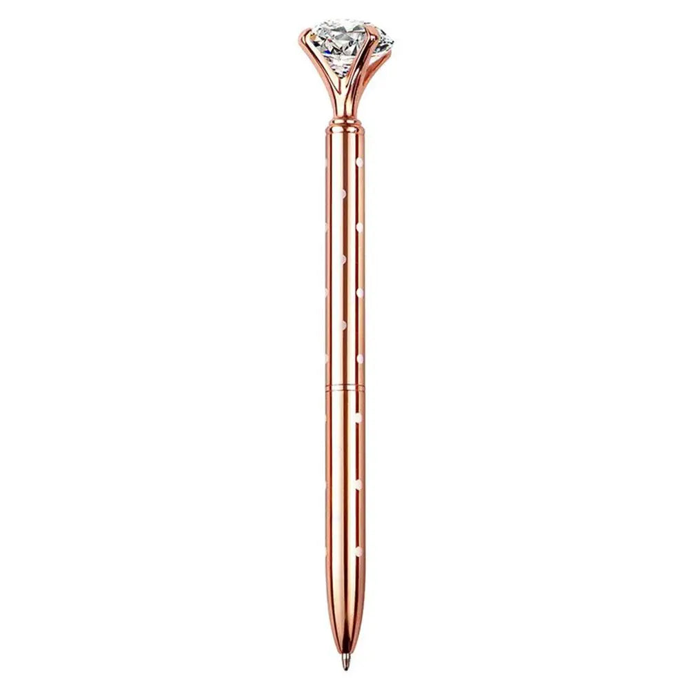 eybag Large Diamond Crystal Pen Ballpoint Pen Student Stationery Office Business Gifts 1.0mm Metal Nib Rhinestone Pen Ball Point Pen