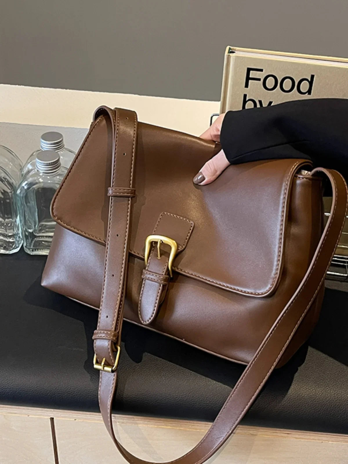 eybag Senior Soft Large Capacity Bag Women 2024 New Popular Crossbody Bag Work Bag Single Shoulder Small Square Bag