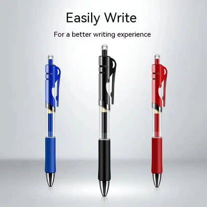 eybag Retractable Gel Pen,Black, Red,Blue Ink Ballpoint for Writing,Office and School Supplies,Stationery,0.5mm Retractable,12 Pcs Box