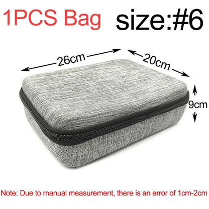 eybag Multi-Size EVA Hard Storage Box Travel Zipper Bag Shockproof Outdoor Tools Bag For Earphone Storage Case Accessories