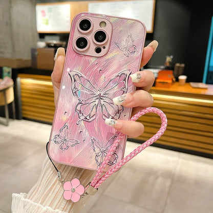 eybag New Apple Phone Case PC+TPU Material With Rope For iPhone 14 Por Max Phone Case For iPhone 15 14 13 12 11 Por Max Phone Case