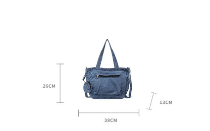 eybag Blue Classic Denim Shoulder Bags For Women Large Capacity Canvas Casual Totes Simple Fashion Pastoral Cloth Female  Handbags