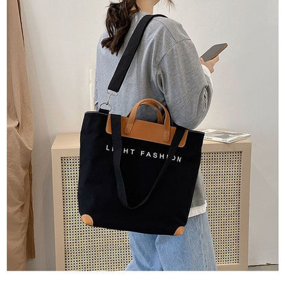 Lkblock Korean Handbag Leisure Commuting Shoulder Bag Women's Big Bag Ins New Fashion Women's Messenger Canvas Tote Bag