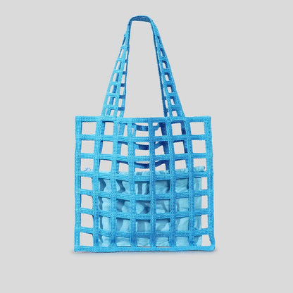 eybag Casual Hollow Large Capacity Tote Bag Handmade Woven Women Shoulder Bags Summer Beach Big Handbag Candy Color Bali Female Purses