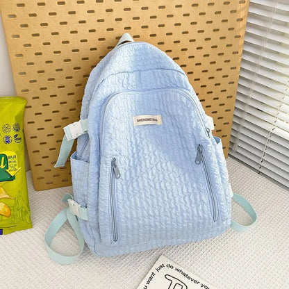 eybag Lovely Bubble Cotton Plaid Backpack Women New Fashion School Bags For Teenage Girls Kawaii Backpack Mochilas Para Mujer Sac