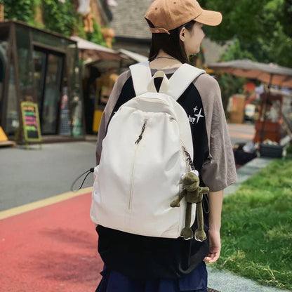 eybag New Solid Backpack For Women Trendy Female Waterproof Student Laptop School Bag Men College Backpack Travel Nylon Book Bags