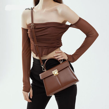 eybag Cowhide Leather Female Bag  Shoulder Bags Crossbody Bags For Women Ladies Fashion Luxury Designer Messenger Bag