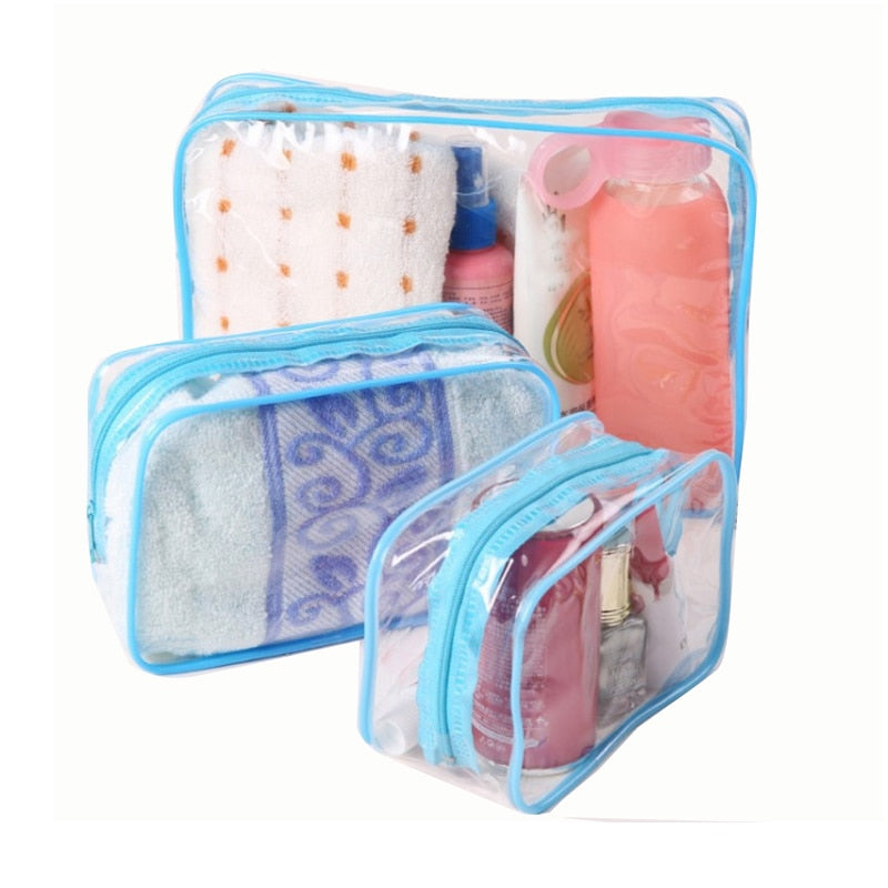 eybag Travel Transparent Cosmetic Bag PVC Women Zipper Clear Makeup Bags Beauty Case Make Up Organizer Storage Bath Toiletry Wash Bag